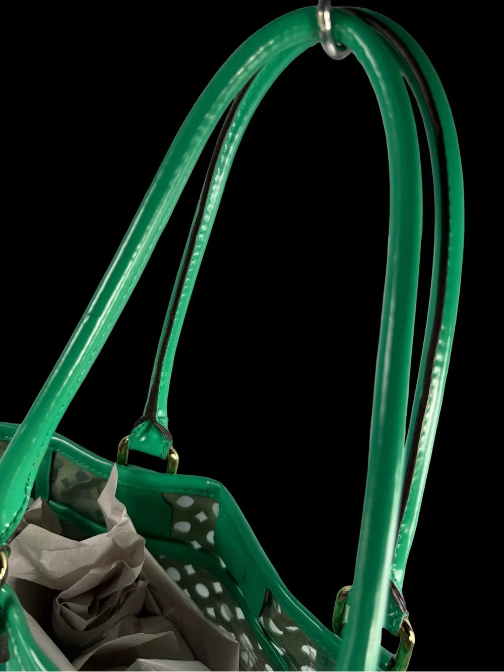 Milly Emerald Perforated Tote - Green
